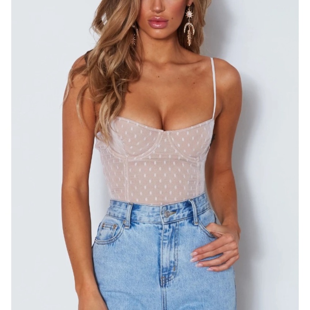 No Looking Back Bodysuit White Fox Boutique White Size Small